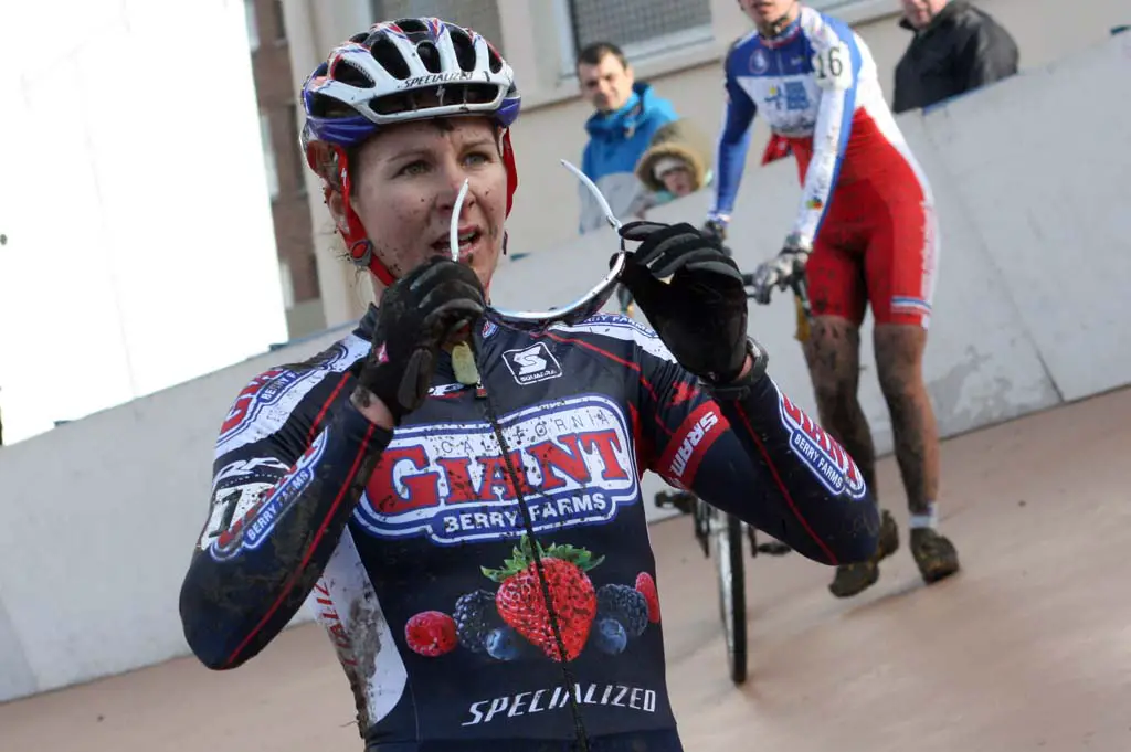 Meredith Miller can see again after the race in Roubaix. ? Bart Hazen