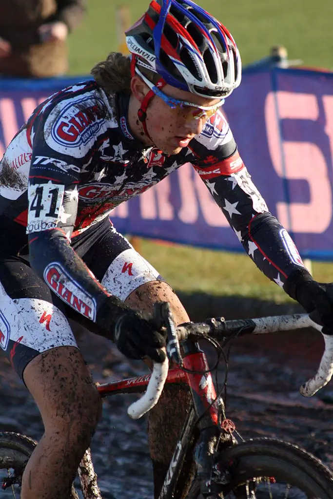 Cody Kaiser was the lone US junior in Roubaix. ? Bart Hazen