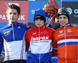 The juniors podium in Roubaix. ? Bart Hazen