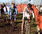 The leaders make their way through the course in Roubaix. ? Bart Hazen