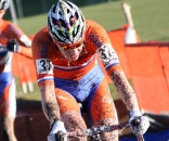 Tijmen Eising would hang on to finish third in Roubaix. ? Bart Hazen