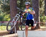 Robart Braun (Alta Alpina) swiftly runs the plank barriers. © Tim Westmore