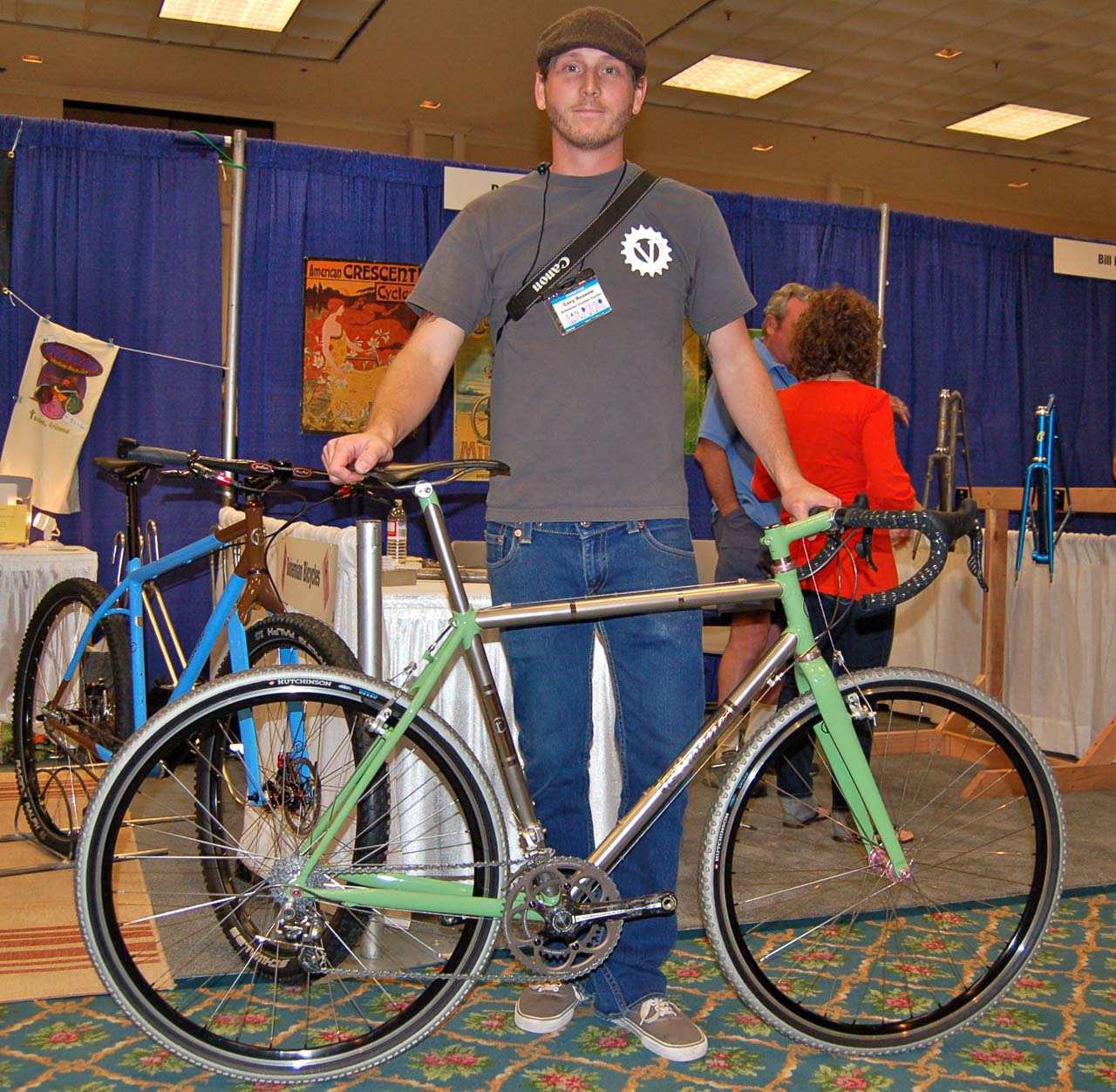 Cory Rosene took a two-week frame building class from Dave Bohm (Bohemian Bikes) and decided not to leave. After an extended apprenticeship with Bohm, Rosene is now striking out on his own. Here he shows off the second Rosene ever made, a gorgeous steel lugged cyclocross frame. ? Dave Lawson