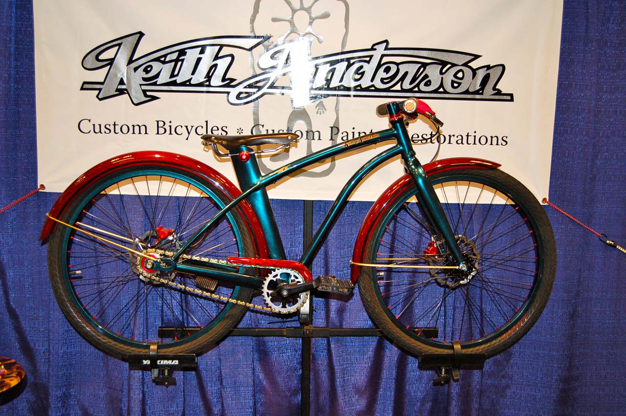 Okay, it?s not a ?cross bike but it was one of the most amazing pieces of art at the show. Custom paint specialist, Keith Anderson, built this 20? Cruiser with an amazing attention to detail and workmanship. ? Dave Lawson