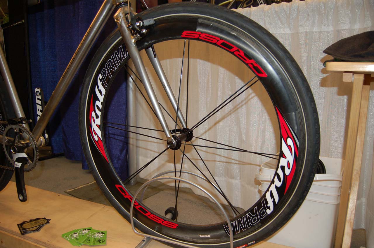 The Rolf wheels on this Winter bike are prototypes of an all carbon ?cross-specific tubular wheelset that should be released later this year ? Dave Lawson