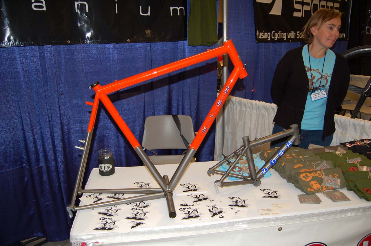 Same frame, different color. This snazzy-looking Kish was finished with a mix of brushed tubes and eye-catching orange paint. ? Dave Lawson