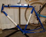 Gardnerville, NV, based Paul Taylor displayed this classic looking steel lugged cyclocross frame ? classic, that is, except for the disc brake mounts and elegant rear dropouts ? Dave Lawson