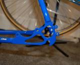 A close-up of the Taylor?s disc brake ready dropouts ? Dave Lawson