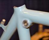 A close-up of the Nobilette?s seat binder bolt. It uses internal wedges to tighten against the seatpost. ? Dave Lawson