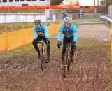 Belgian riders enjoying a pre-ride on the Sankt-Wendel course. © Jonas Bruffaerts