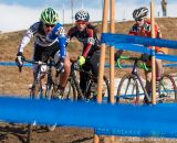 Tearing around the course in teh Womens 17-18 and 15-16 on the 2014 National Cyclocross Championships. © Mike Albright
