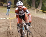 A Counterbalance Bicycles racer slips and slides through the sand © Karen Johanson