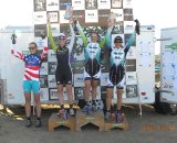 The Elite Women&#039;s podium. © Kenneth Hill, Light and Shadow Photography