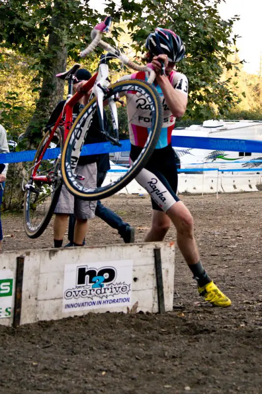 Riders sidestepping the barriers suffered the wrath of the crowd. © M. Rock