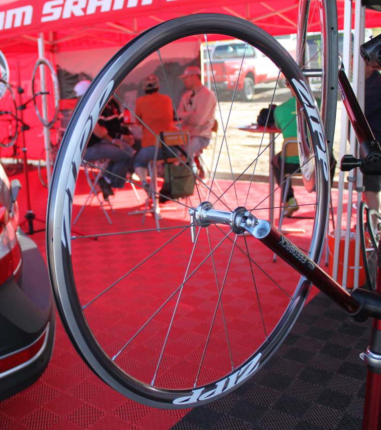 Zipp displayed their new 101, aluminum rimmed clincher wheelset that weighs 1520g and retails for $1300. ? Cyclocross Magazine