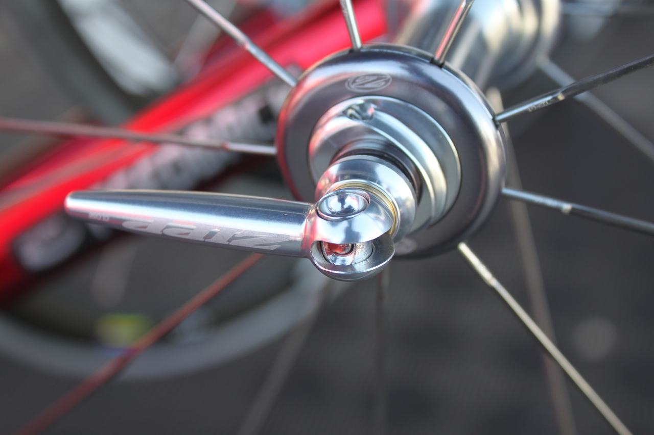 Zipp heard our complaints about their cheap, heavy skewers on their high-end wheels and contracted with KCNC to provide a 65g, sleek skewer set. ? Cyclocross Magazine