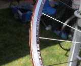 The Gradient CX wheels offer a rim profile that offers a 10% taller braking surface and a profile that's designed to be tubeless compatible - with a rim strip. © Cyclocross Magazine