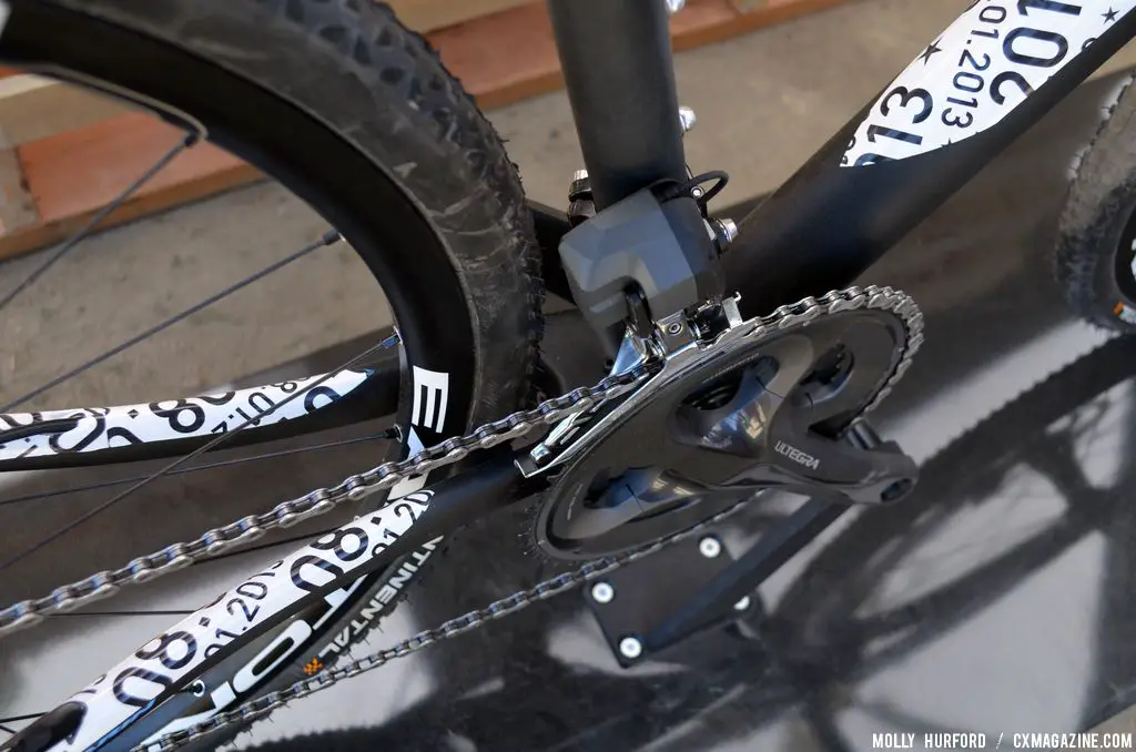 Top-tier: Shimano Ultegra Di2 on the carbon 2014 Marin Cortina. Sea Otter 2013 © Cyclocross Magazine