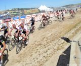 Dry and dusty conditions at Sea Otter short track race 2013. © Cyclocross Magazine