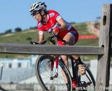 Rachel Lloyd solos towards first place during cyclocross at Sea Otter. © Mike Albright