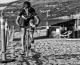 Ben Berden hits the sand during cyclocross at Sea Otter. © Mike Albright