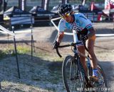 Nicole Duke heads to second during cyclocross at Sea Otter. © Mike Albright