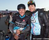 Nicole Duke with Ben Berden post-cyclocross at Sea Otter. © Mike Albright