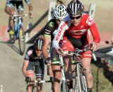 Lindine leads at the Raleigh cyclocross race at Sea Otter. © Cyclocross Magazine