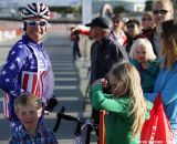 Page was all smiles with the family at the Raleigh cyclocross race at Sea Otter. © Cyclocross Magazine