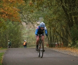 Fall conditions greeted riders at Steilacoom. ? Janet Hill