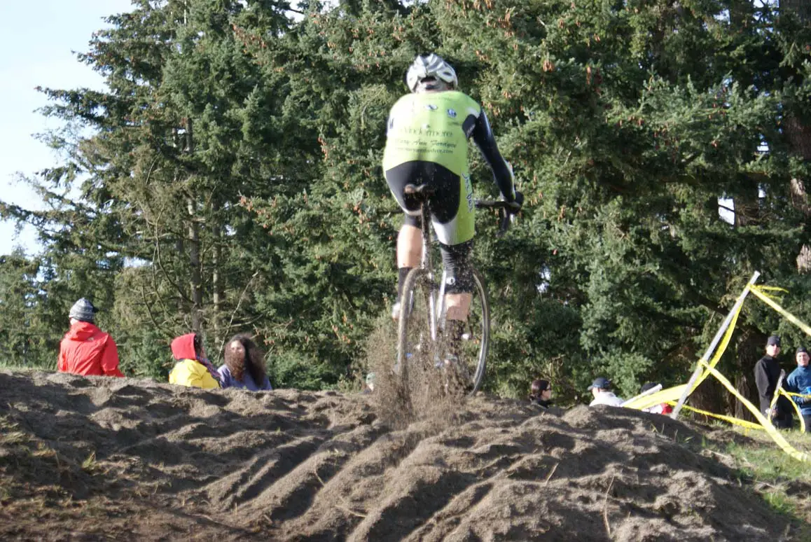 The first of two small sand sections was rideable but caused mayhem in some races. ? Kenton Berg