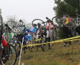 This steep section forced riders to carry their bikes © Janet Hill 