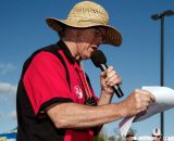 Tom Simpson giving call-ups at Sierra Point - Bay Area Super Prestige Cyclocross. © Tim Westmore