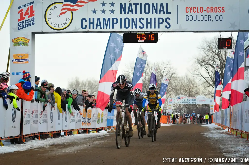 Brady Kappius crosses the line for silver. © Steve Anderson