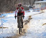 A lone Mo Bruno-Roy with a 10 second gap on her competition. © Steve Anderson