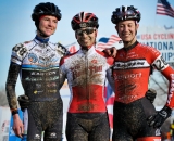 The Singlespeed Women's top three (L-R) Ellen Sherrill (Rock Lobster/Bicycle Blue Book), 2nd; Mo Bruno-Roy (Bob's Red Mill/Seven Cycles), 1st; Jessica Cutler (Market Street Cycles), 3rd. © Steve Anderson