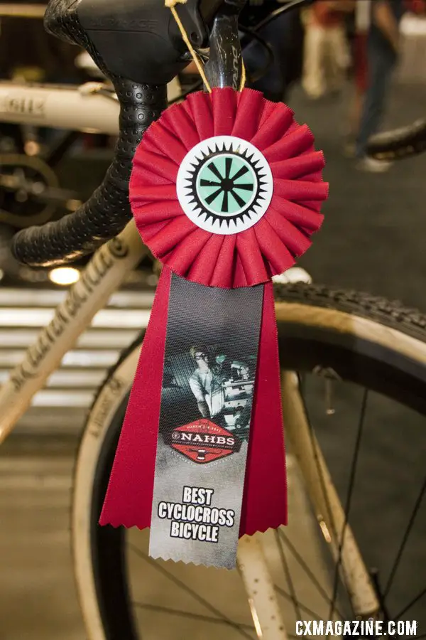 Six Eleven Bicycle Co.\'s has won three categories in three years at NAHBS. Their bike tied with Moots for the Best Cyclocross Bike at NAHBS 2012. ©Cyclocross Magazine