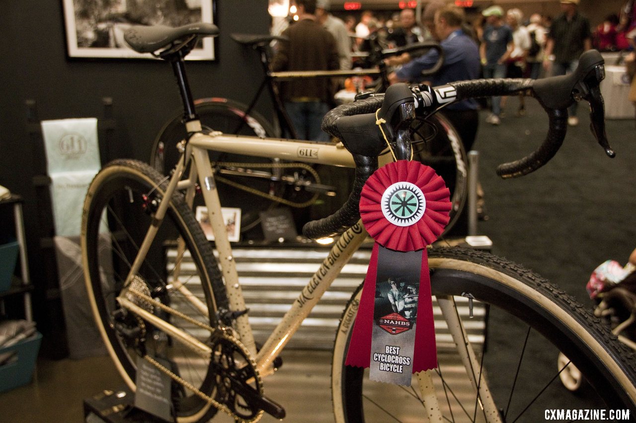 Six Eleven Bicycle Co.\'s bike tied with Moots for the Best Cyclocross Bike at NAHBS 2012. ©Cyclocross Magazine