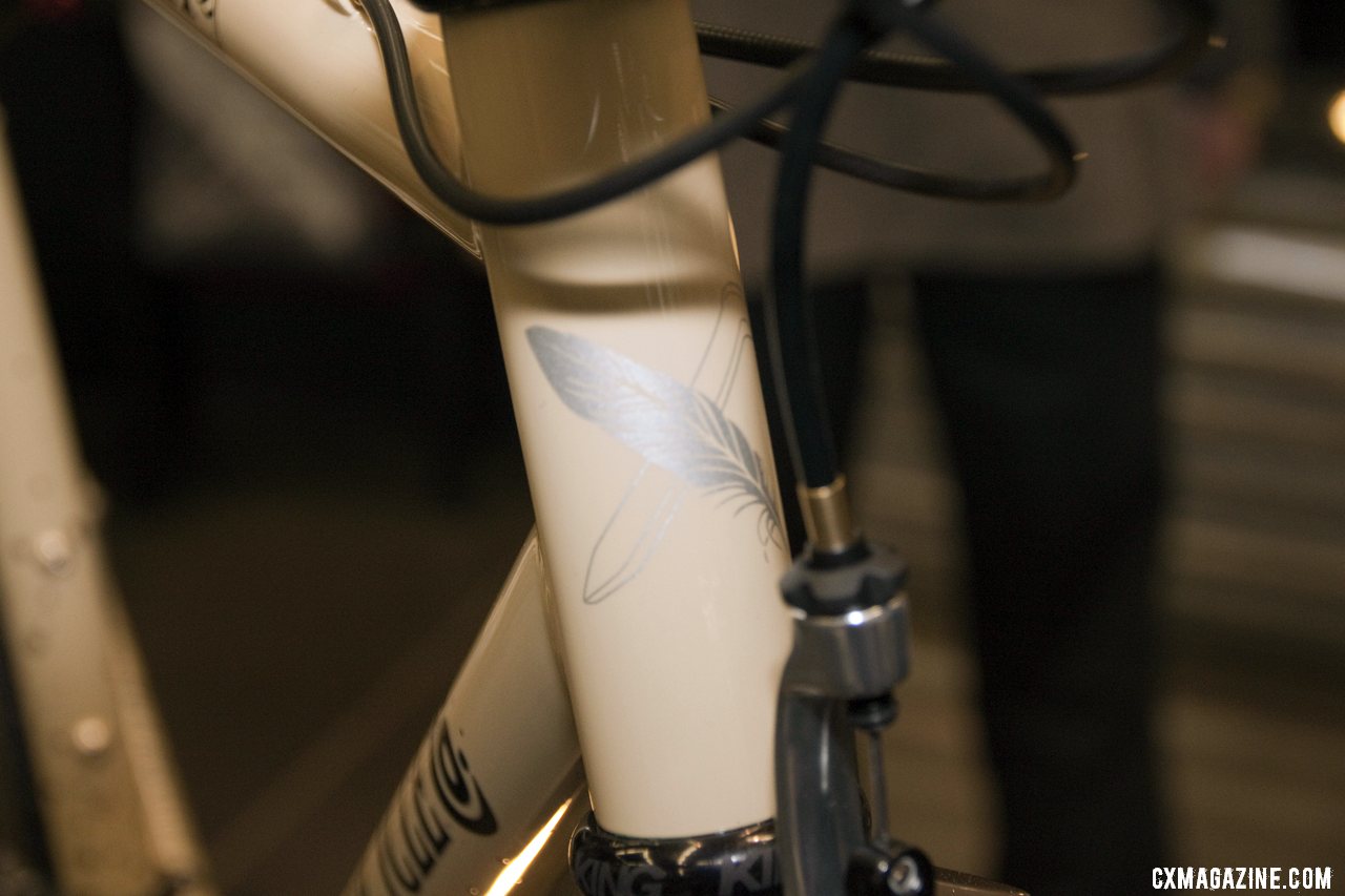 Head badge art on the Six Eleven Bicycle Co.\'s Cyclocross Bike at NAHBS 2012. ©Cyclocross Magazine