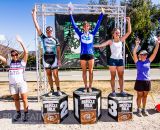 The Women’s A podium at SoCalCross round four. © Philip Beckman