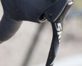 SRAM's new Force CX1 left brake lever strips the DoubleTap guts and saves 39 grams. © Cyclocross Magazine