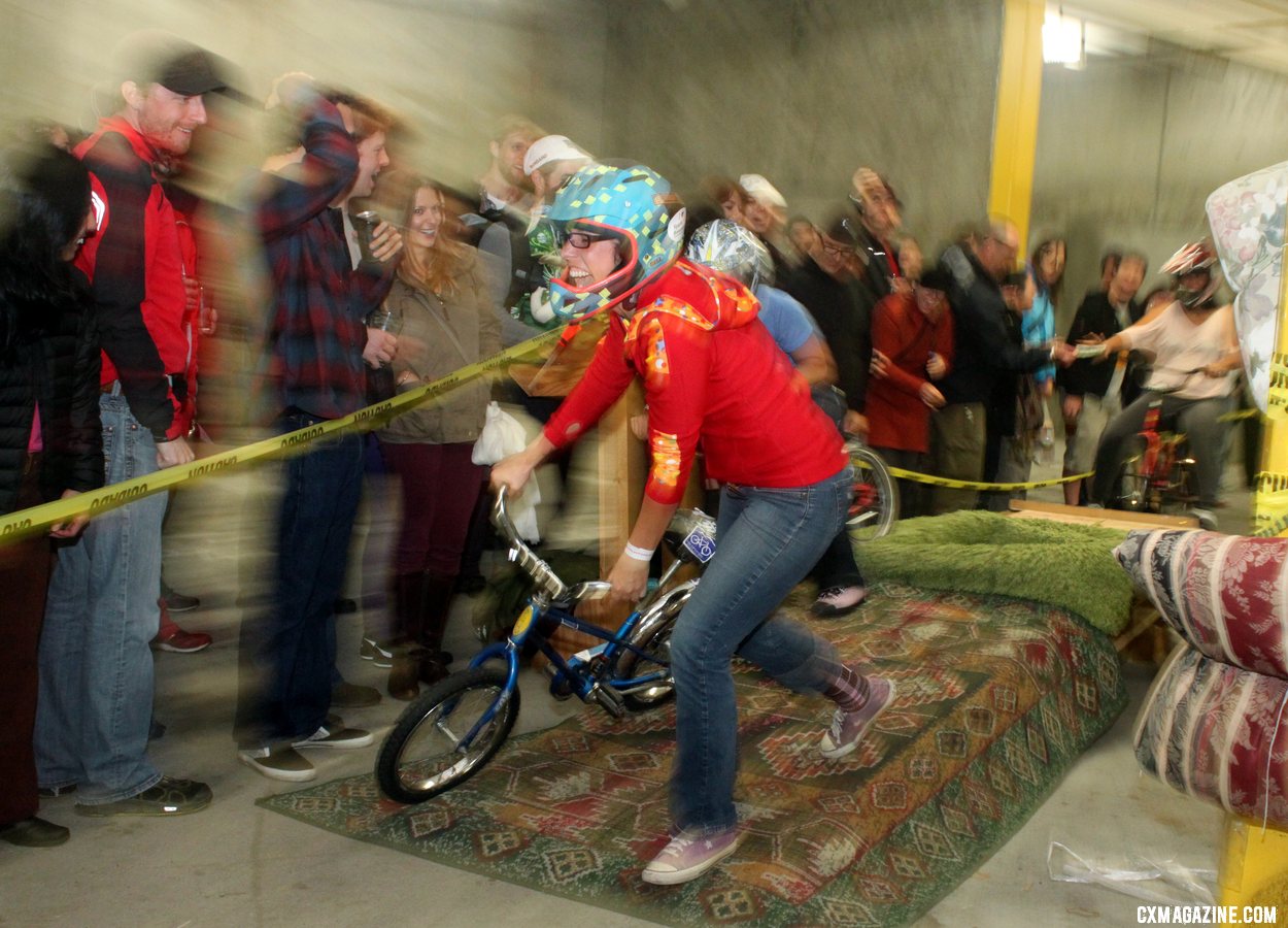 The girls didn\'t have to qualify but still got rad. SSCXWC 2011 Party and Qualifiers. © Cyclocross Magazine