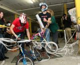 A tangle of fans, plastic rap and pixie racers. SSCXWC 2011 Party and Qualifiers. © Cyclocross Magazine