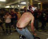 This racer got more than his share of love from the fans. SSCXWC 2011 Party and Qualifiers. © Cyclocross Magazine