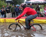 Some racers avoided aligators by riding the water pit.  SSCXWC 2011 © Cyclocross Magazine