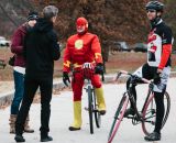 The Flash, chatting pre-race. SSCXWC 2013. ©  Dominic Mercier