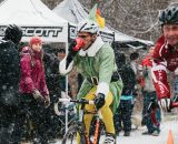 This elf is slacking off in the busy season. SSCXWC 2013. ©  Dominic Mercier