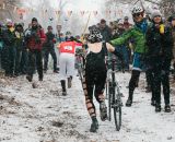 Trying to stay warm at SSCXWC 2013. ©  Dominic Mercier