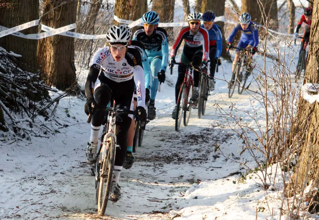 Van Poppel holding a lead in the break. ? Bart Hazen