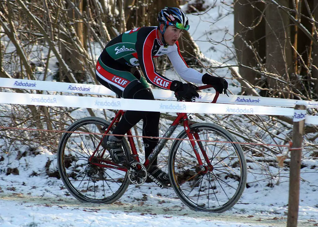 David Kessler rode through the snow to one of his best finishes while at EuroCrossCamp. ? Bart Hazen